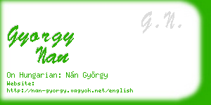 gyorgy nan business card